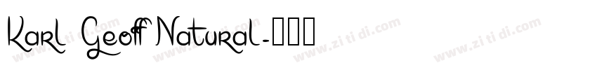 Karl Geoff Natural字体转换